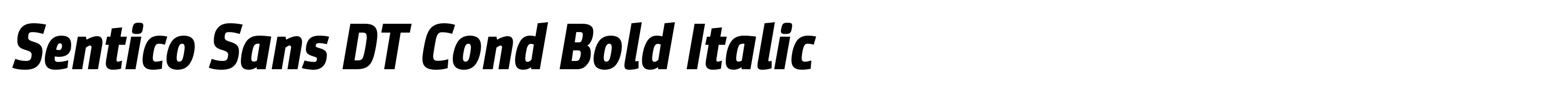 Sentico Sans DT Cond Bold Italic